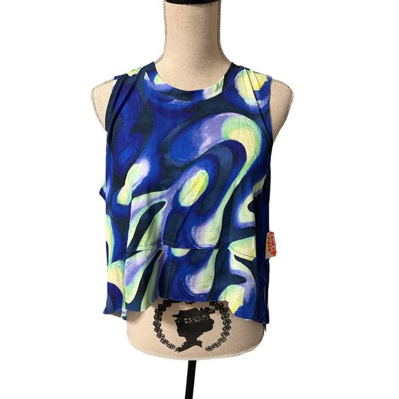 Free People Tempo Printed Tank Running Grisaille Combo, size small, NWT! - Picture 5 of 8